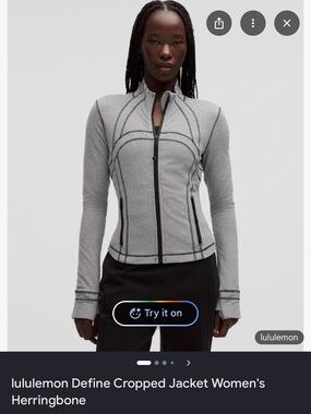 lululemon athletica Grey Define Cropped Jacket